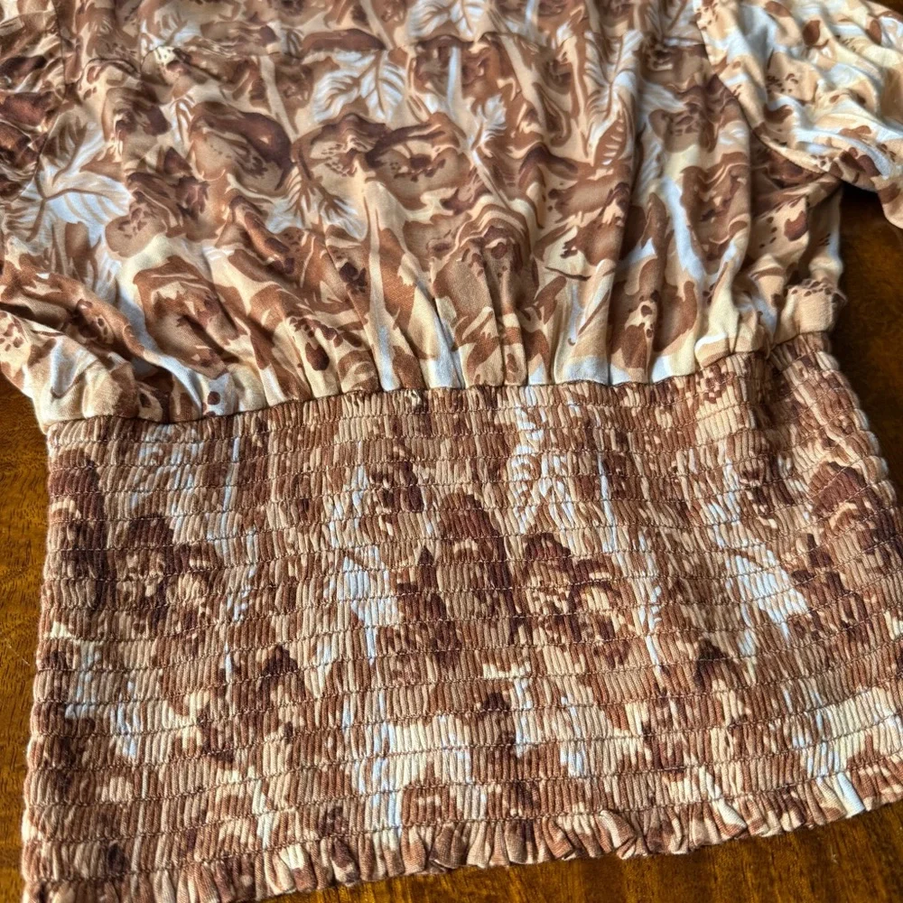 Anthropologie Tiny Valentina Long-Sleeve Printed Surplice Top - Picture 8 of 8